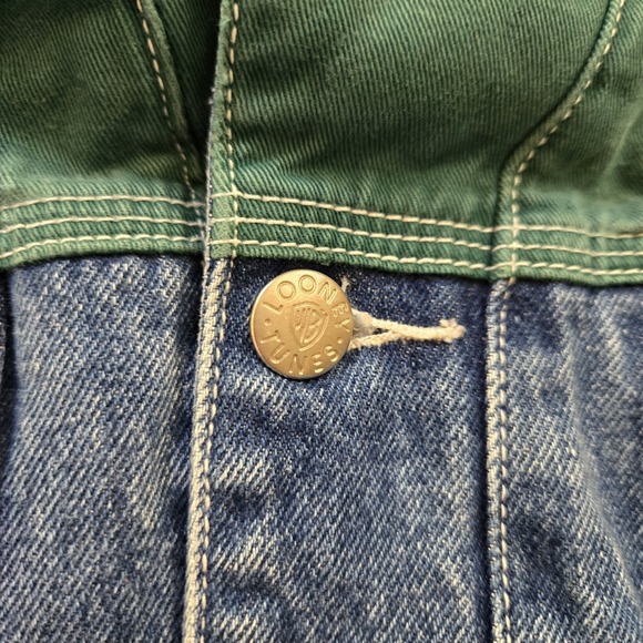 Vintage 1995 Warner Brothers Studio Store Looney Tunes Jean Jacket Mens Medium - Picture 7 of 8